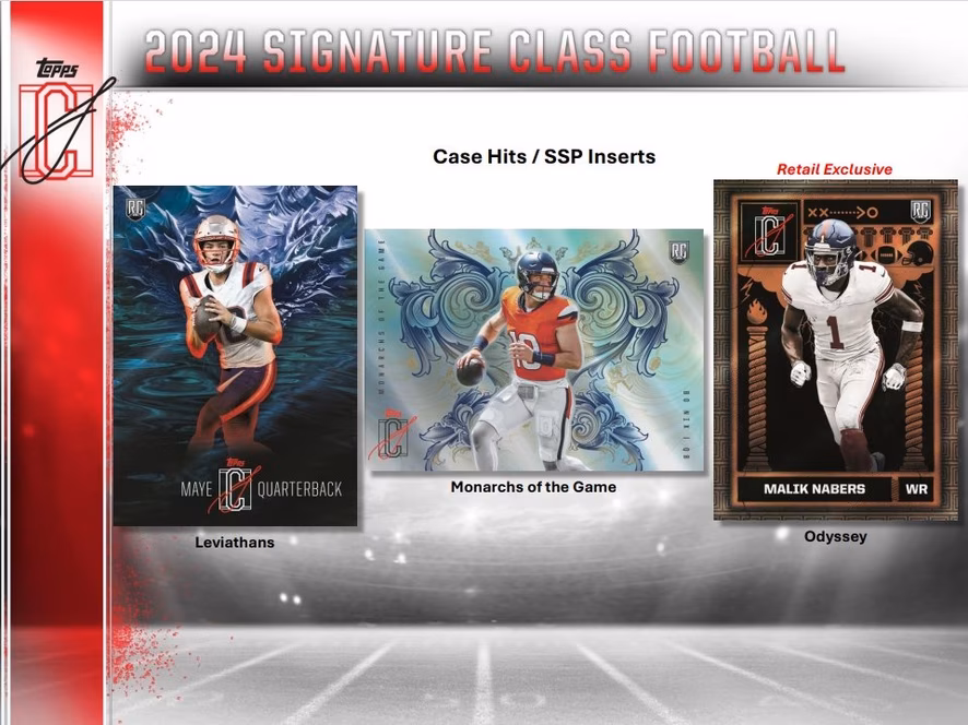GameStop 2024 Topps Signature Class NFL Football Value Box (6 Packs)