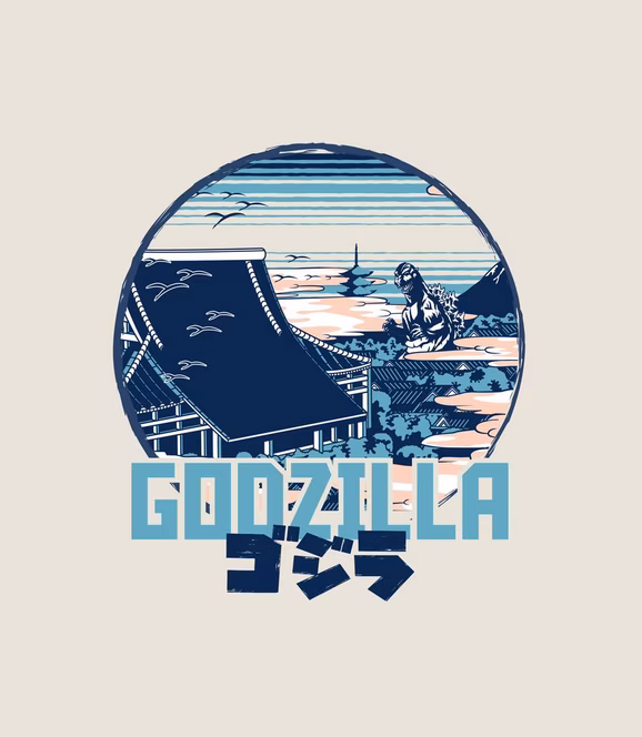 GameStop Godzilla Puff Print Unisex Short Sleeve Graphic T-Shirt GameStop Exclusive