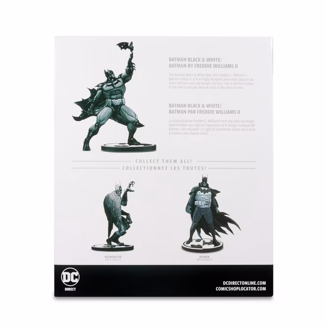 GameStop McFarlane Toys Batman Black and White Batman (Freddie E. Williams II Design) 7-in Polyresin Statue