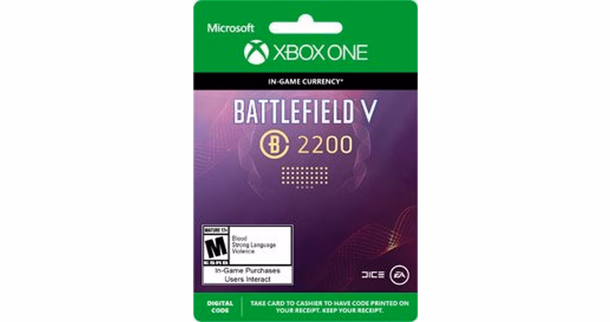 GameStop Battlefield V 2200 Battlefield Currency Digital Card