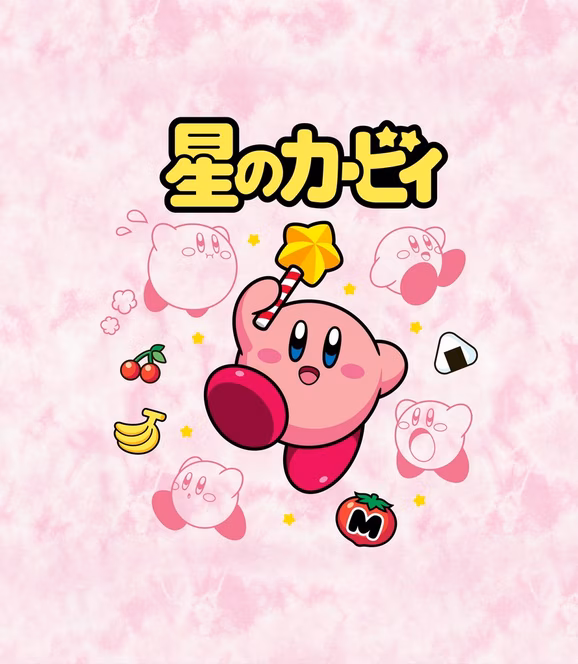 GameStop Kirby Pink Tie Dye Unisex Short Sleeve Graphic T-Shirt