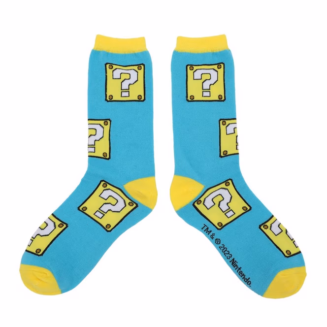 GameStop Super Mario Bros. Adult Crew Socks 5-Pack