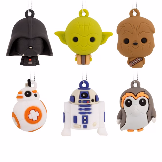 GameStop Hallmark Star Wars PVC Figural Mini Ornament Set