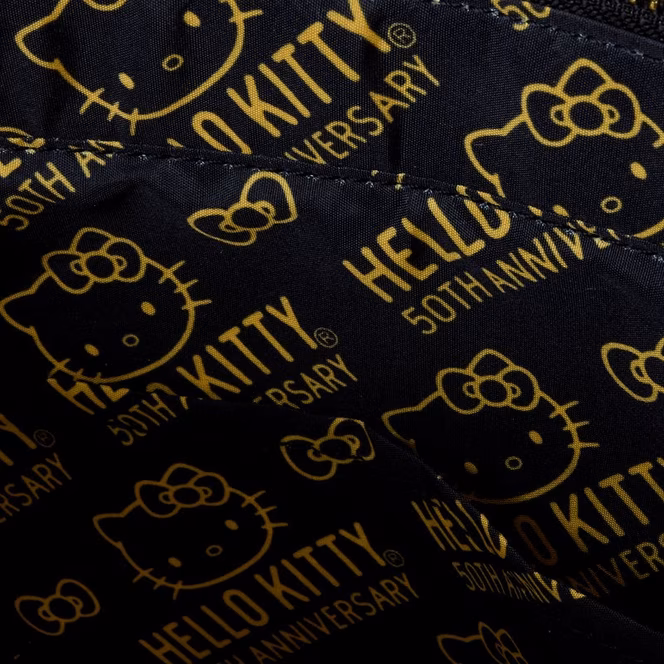 GameStop Loungefly Sanrio 50th Anniversary Hello Kitty Metallic Gold Tote Bag With Coin Bag