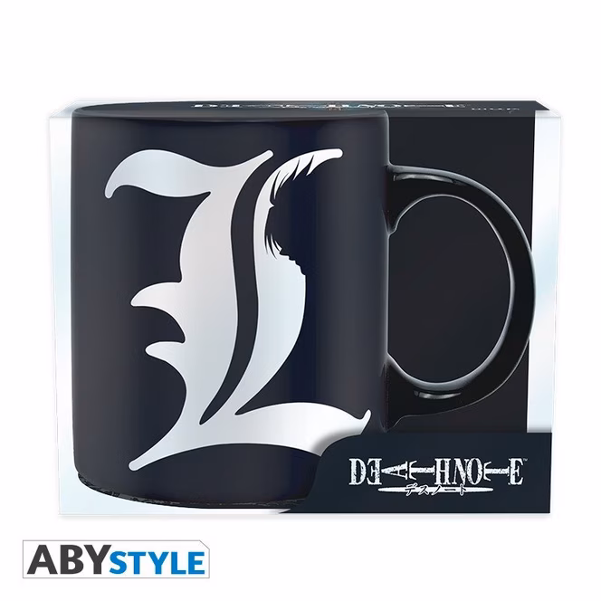 GameStop ABYstyle Death Note - L's Emblem and The Death Note Rules 11oz Mug