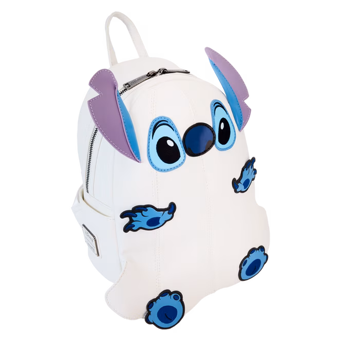 GameStop Loungefly Disney Halloween Stitch Ghost Costume Figural Glow Mini Backpack