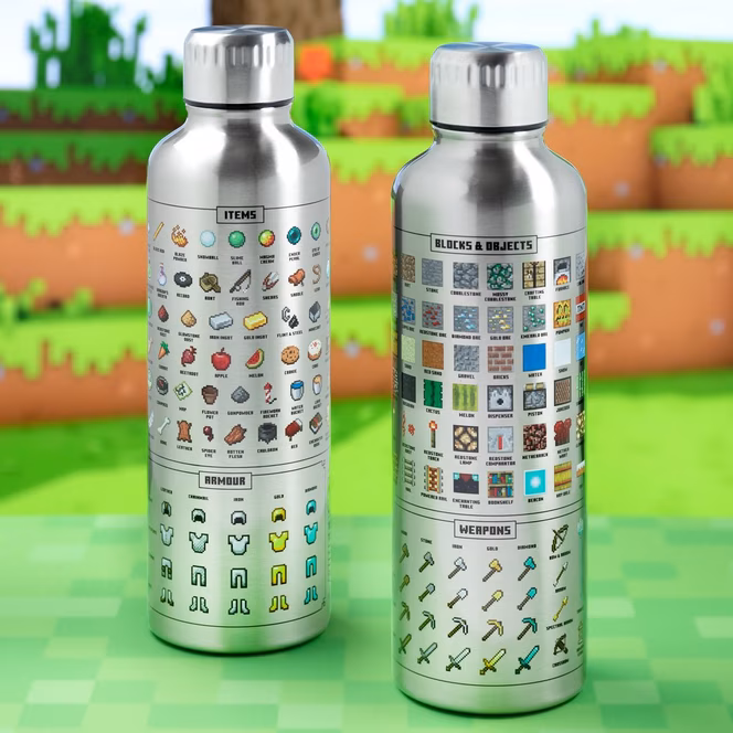 GameStop Minecraft Metal 17oz Water Bottle