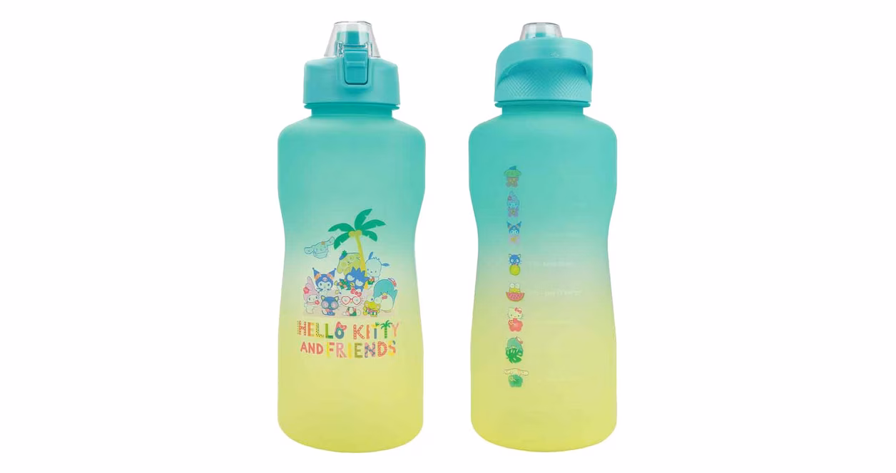 GameStop Sanrio Hello Kitty and Friends 2-Liter Motivational Water Bottle
