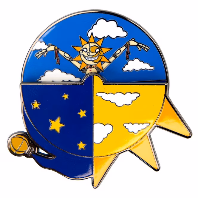 GameStop Loungefly Five Nights at Freddy's Sun and Moon Spinning Enamel Pin GameStop Exclusive