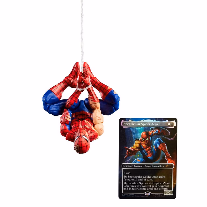 GameStop Hasbro Marvel Legends Series Magic: The Gathering Battle-Damaged Spider-Man 6-in Action Figure