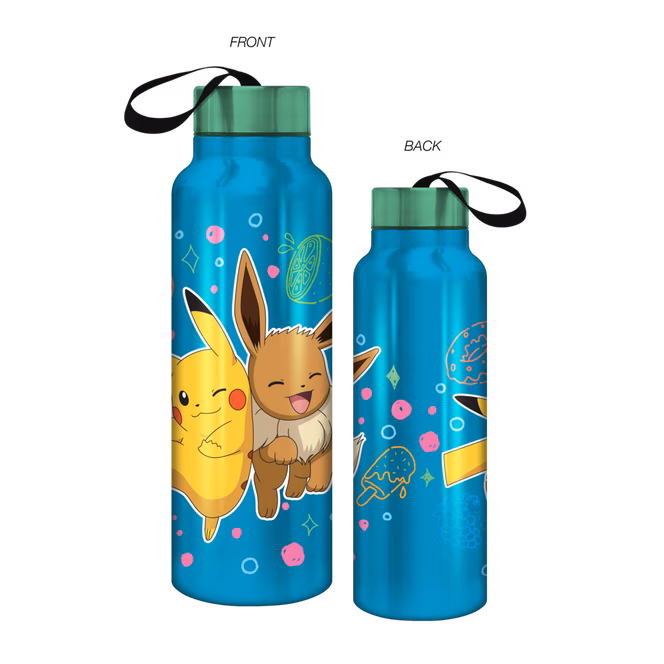 GameStop Pokemon Sweets Time 27 oz Stainless Steel Waterbottle with Strap