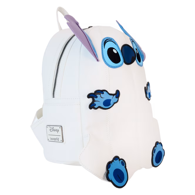 GameStop Loungefly Disney Halloween Stitch Ghost Costume Figural Glow Mini Backpack