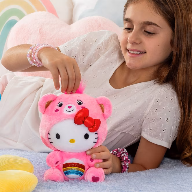 GameStop Hello Kitty x Care Bears Hello Kitty as Cheer Bear 9-in Plush