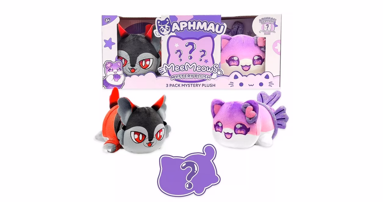GameStop Aphmau MeeMeeMeow 6-in Mystery Plush 3-Pack Series 2 (Styles May Vary)