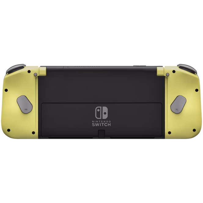 GameStop HORI Split Pad Compact Attachment Set for Nintendo Switch, Nintendo Switch OLED - Light Gray / Yellow