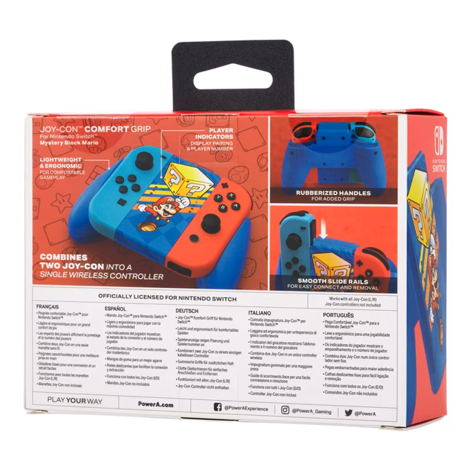 GameStop PowerA Joy-Con Comfort Grip for Nintendo Switch - Mystery Block Mario