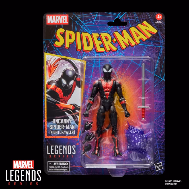 GameStop Marvel Legends Series Uncanny Spider-Man (Nightcrawler) Retro Cardback Comics Action Figure