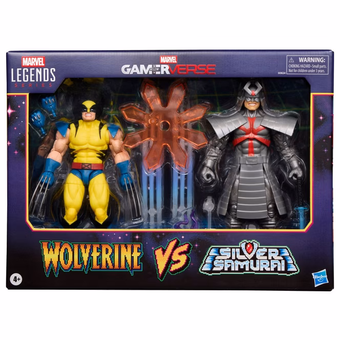 GameStop Marvel Legends Series Gamerverse Wolverine vs Marvel's Silver Samurai, Retro Video Game -Inspired Collectible 6-Inch Action Figures
