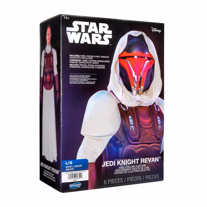 GameStop Jazwares  Star Wars Jedi Knight Revan Official Adult Halloween Costume (Size Large)