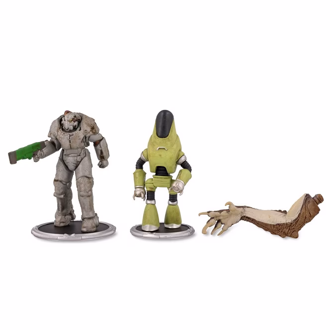 GameStop Fallout X01 and Protectron (Build-A-Figure -Deathclaw) 3-in Action Figure Set