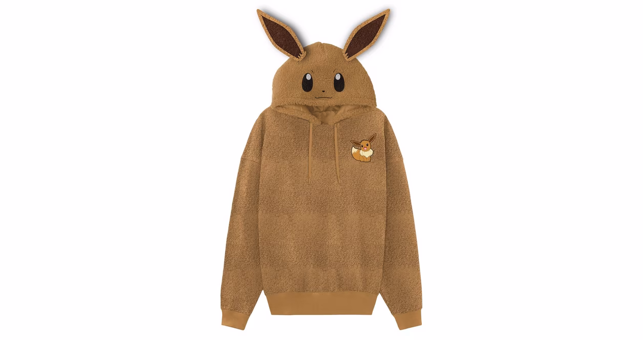 GameStop Pokemon Eevee Plush Cosplay Unisex Hoodie GameStop Exclusive