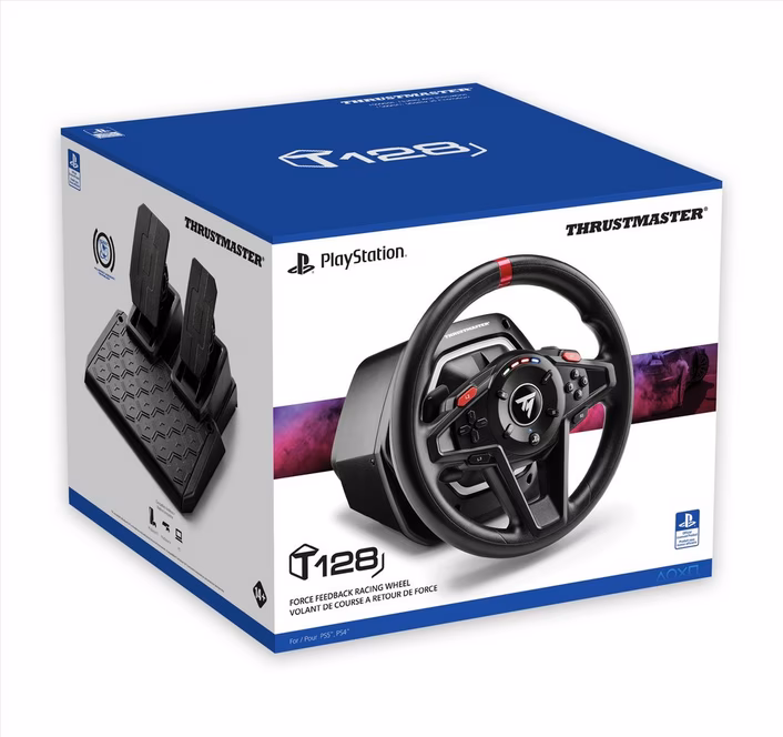 GameStop Thrustmaster T128 Racing Wheel for PlayStation 5, PlayStation 4 and PC