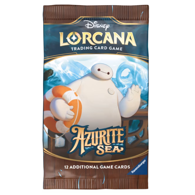GameStop Disney Lorcana Trading Card Game: Azurite Sea Chapter 6 Booster Full Box (24 Boosters)