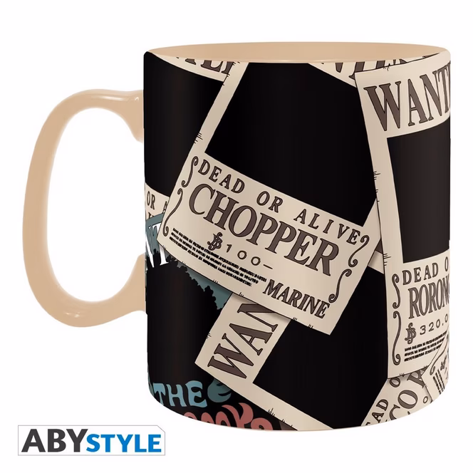 GameStop ABYstyle One Piece Heat Change Mug Wanted and Coaster Set