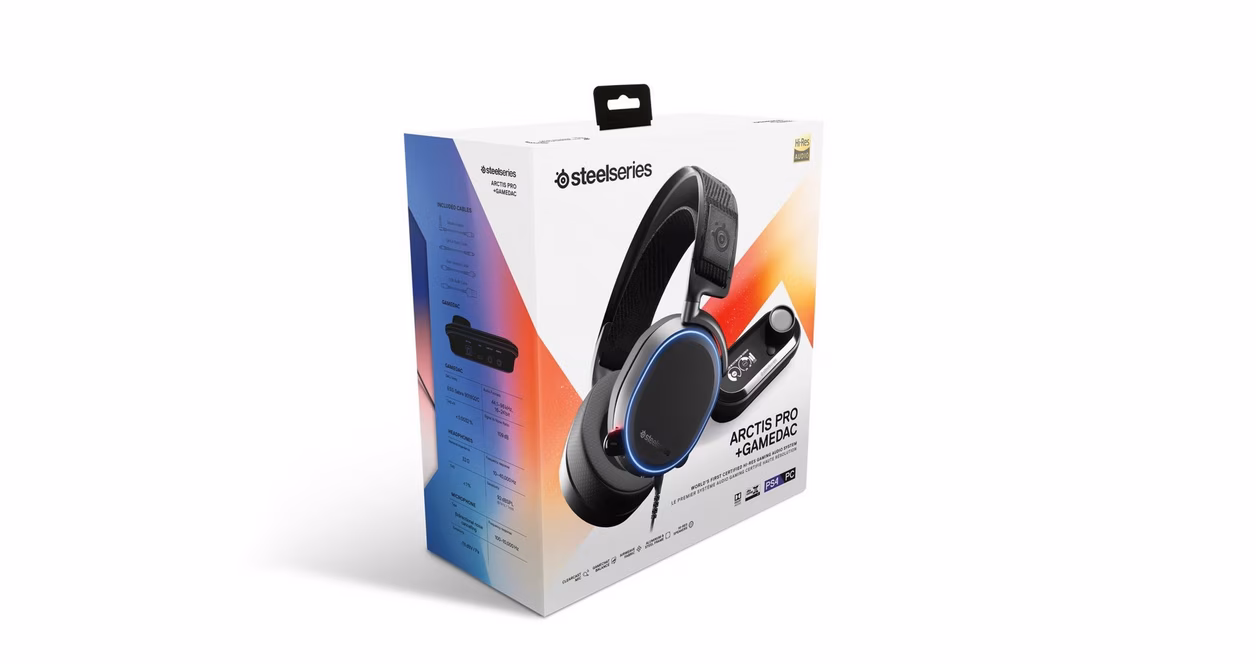 GameStop SteelSeries Arctis Pro and GameDAC Hi-Res White Wired Gaming Headset for PlayStation 4