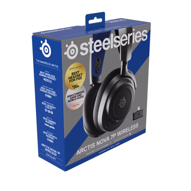GameStop SteelSeries Arctis Nova 7P Wireless Gaming Headset Generation 1 for PlayStation 5, PlayStation 4, Xbox Series X, Nintendo Switch, and PC