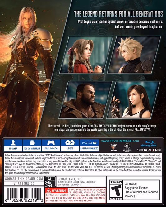 GameStop FINAL FANTASY VII Remake - PlayStation 4
