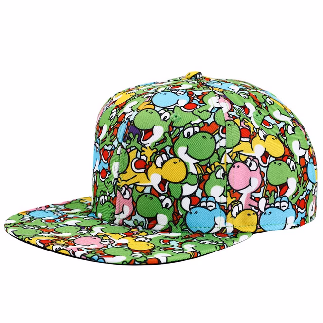 GameStop Super Mario Yoshi All-Over Printed Adult Snapback Hat