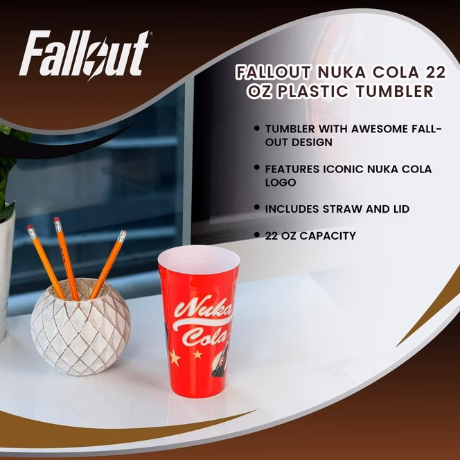 GameStop Fallout Nuka Cola 22oz Plastic Tumbler