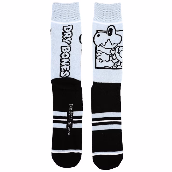 GameStop Super Mario Bros. Split Character Crew Socks 5 Pack