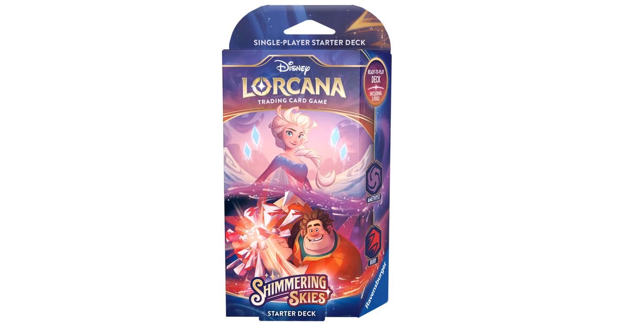 GameStop Disney Lorcana Trading Card Game: Shimmering Skies Chapter 5 Amethyst and Ruby Starter Decks