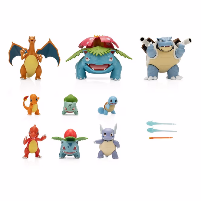 GameStop Jazwares Pokemon Special Series Kanto First Partner Figure Set