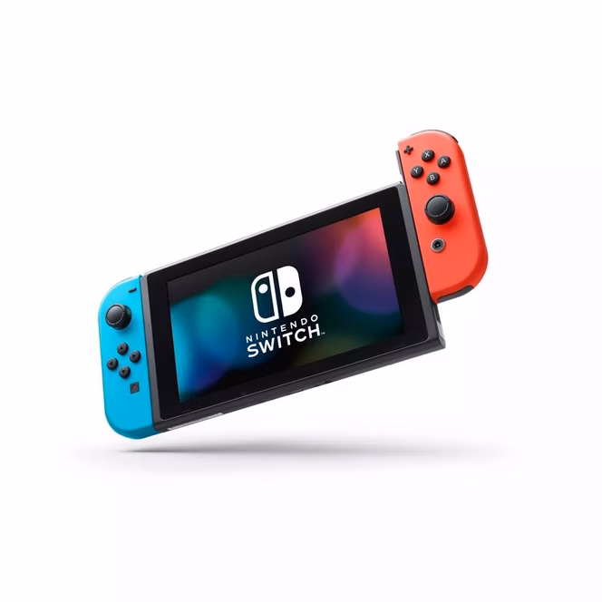 GameStop Nintendo Switch with Neon Blue/Neon Red Joy-Con Controller