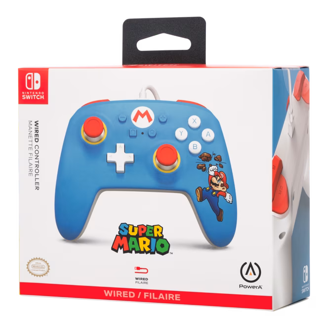 GameStop PowerA Wired Controller for Nintendo Switch - Brick Breaker Mario