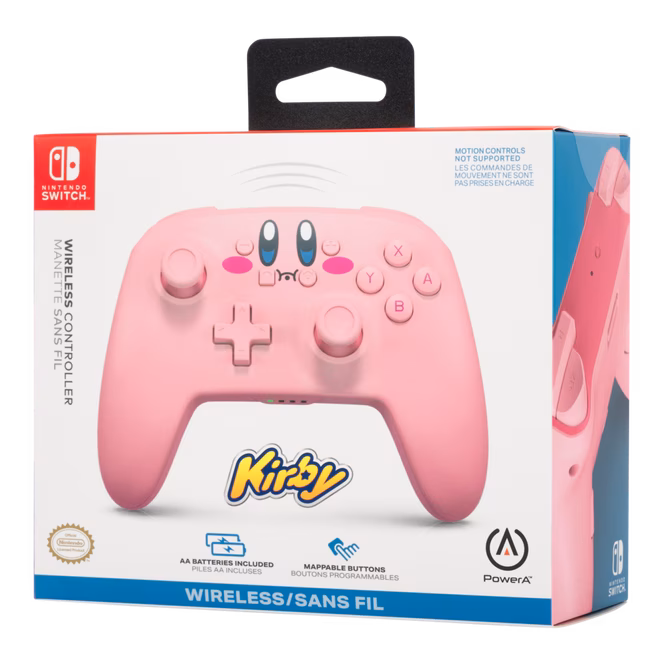 GameStop PowerA Wireless Controller for Nintendo Switch - Kirby
