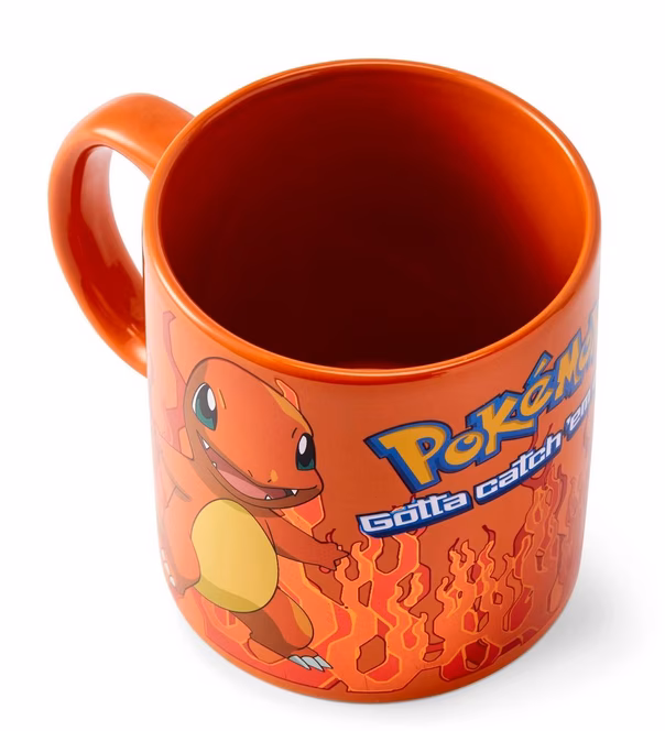 GameStop Pokemon Charmander Orange Foil Print 20oz Ceramic Coffee Mug
