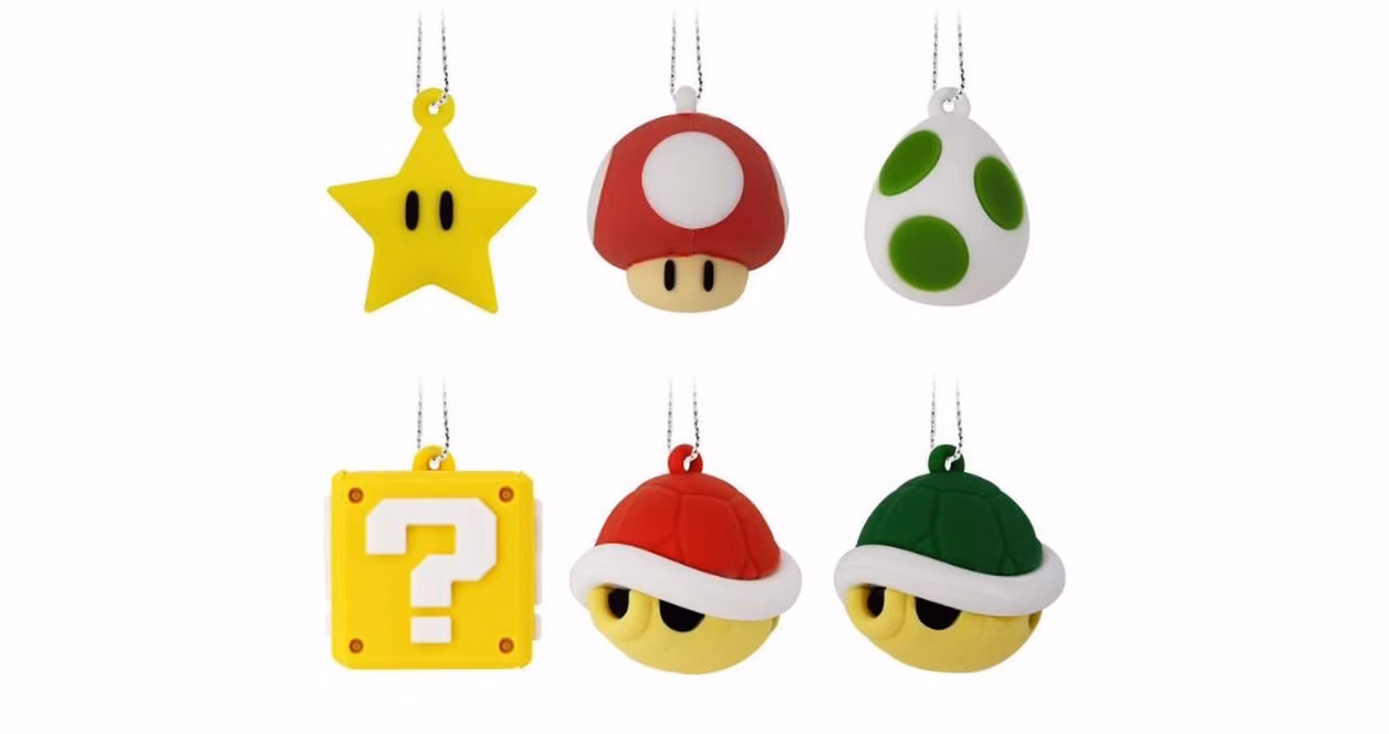 GameStop Hallmark Super Mario PVC Figural Mini Ornament Set