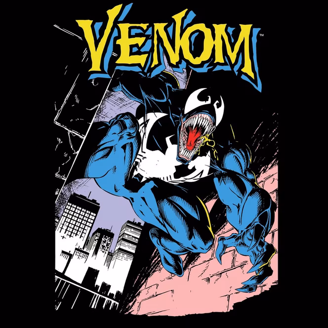 GameStop Marvel Venom Lethal Protector Comic Cover Unisex Short Sleeve Graphic T-Shirt GameStop Exclusive