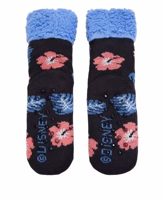 GameStop Disney Lilo and Stitch - Stitch Sherpa Lined Slipper Socks