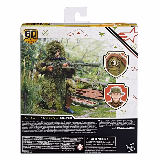 GameStop Hasbro G.I. Joe Classified Series 60th Anniversary Action Marine Sniper 6-in Action Figure