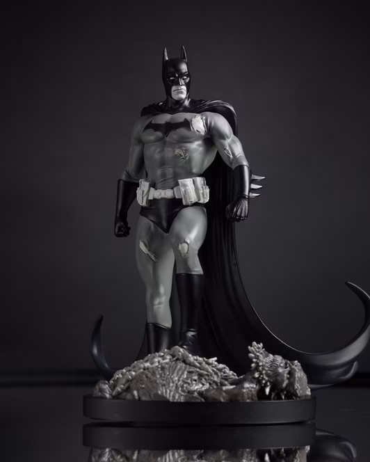 GameStop McFarlane Toys DC Direct Batman by Bjorn Barends (Batman Black and White) 1:10 Scale Resin Statue
