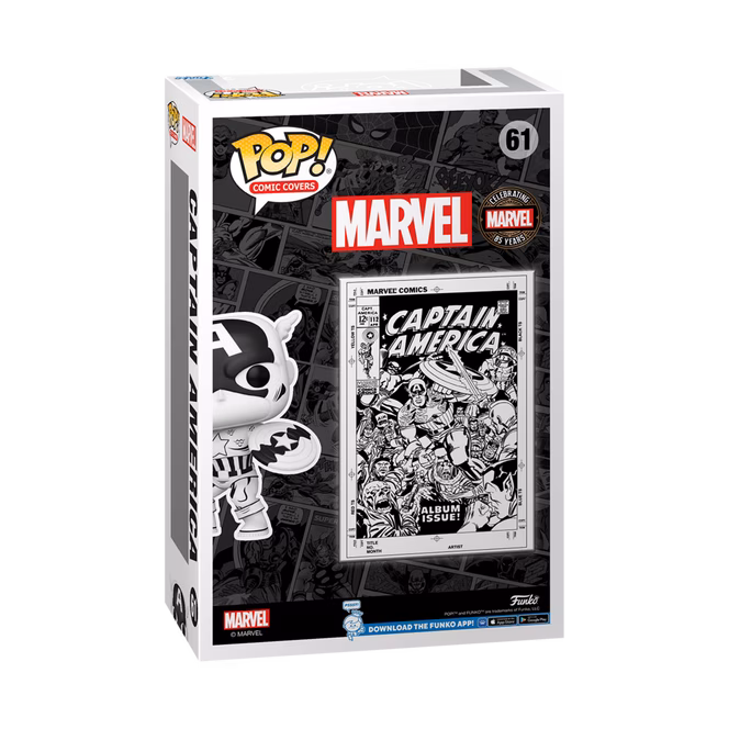 GameStop Funko POP! Comic Covers: Marvel Avengers 85th Anniversary Captain America 3.7-in Vinyl Bobblehead