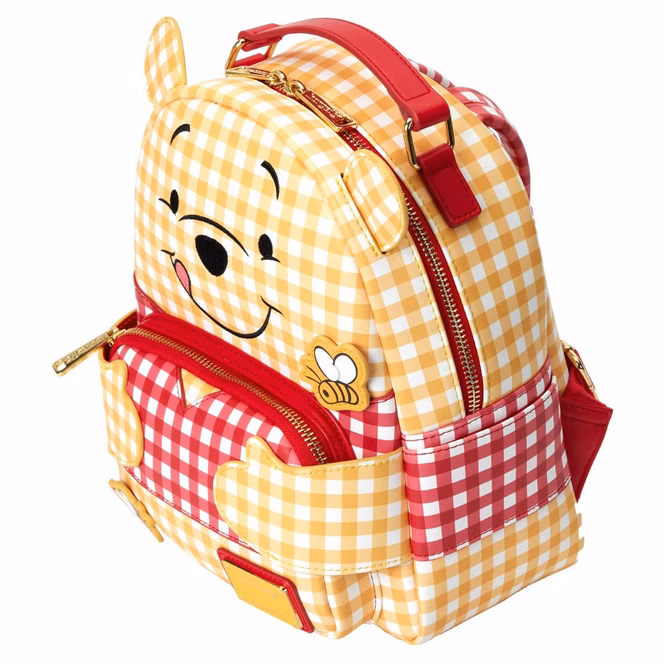 GameStop Loungefly Disney Winnie The Pooh Gingham Mini Backpack