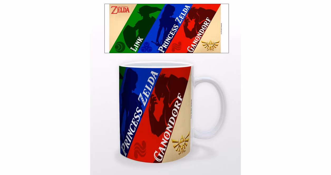 GameStop The Legend of Zelda: Link, Princess Zelda, and Ganondorf 11oz Mug