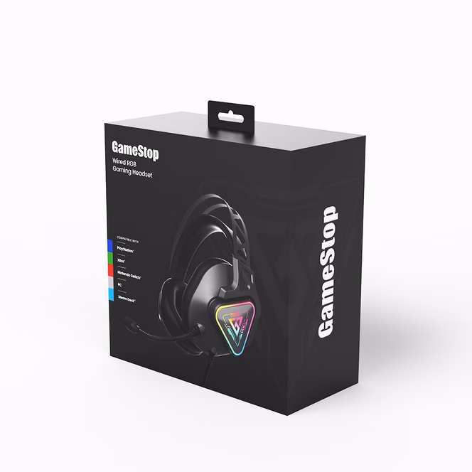 GameStop GameStop Wired RGB Pro Headset for PlayStation 5, Xbox Series X/S, Nintendo Switch, and Steam Deck