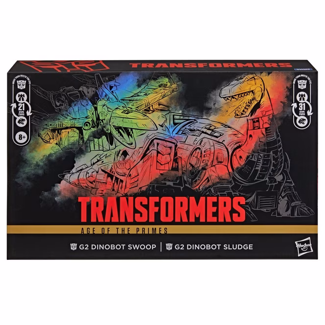 GameStop Hasbro Transformers Toys Studio Series Voyager Transformers Age of the Primes G2 Dinobot Swoop and G2 Dinobot Sludge 8.5-in Action Figure Set